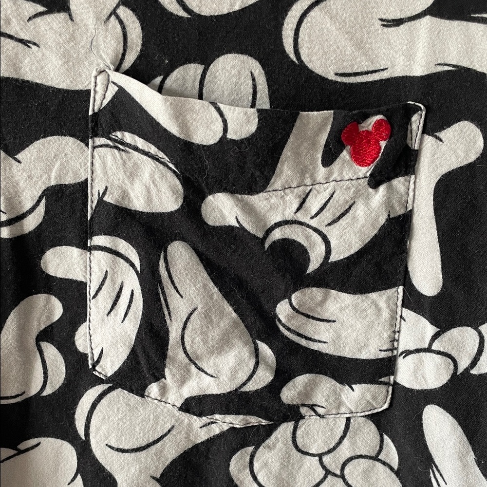 Disney Black and White Mickey Glove Pattern Shirt - Picture 3 of 5